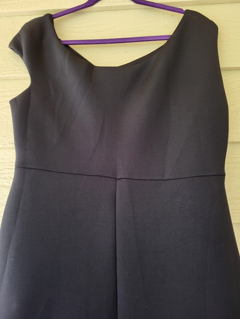 ASOS Black Sculpted Ruched Scuba Maxi Dress Size 14 NWT High-Low - Picture 12 of 16